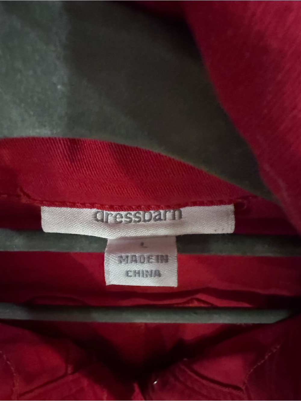 dressbarn Raspberry Red Women's Button-Front Jean Jacket - Picture 3 of 5